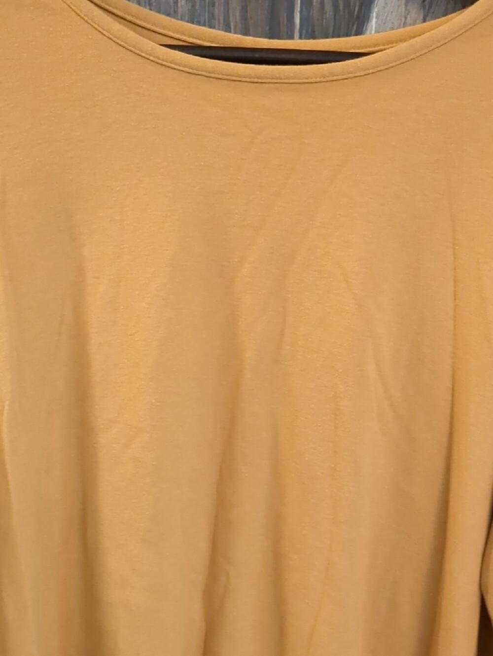 Bedford Fair Women's Long-Sleeve Boatneck Top Mustard Yellow Plus Size 3XL - Picture 2 of 5